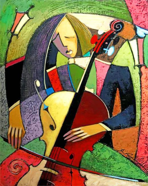 Cubism Violinist Painting By Numbers Kits