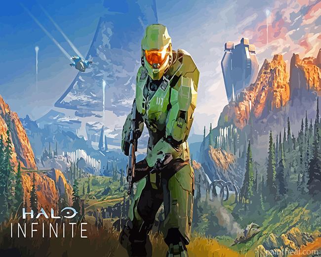 Master Chief Painting By Numbers Kits