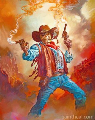 Gunslinger Skull Painting By Numbers Kits