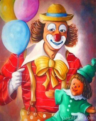 Clown And Balloons Painting By Numbers Kits