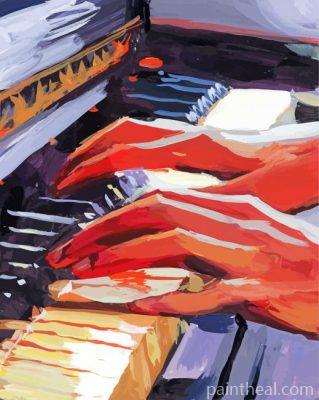 Hands Playing Piano Painting By Numbers Kits