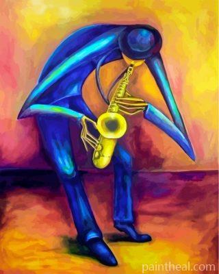 Saxophone Player Art Painting By Numbers Kits