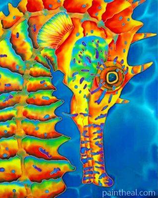 Colorful Seahorse Painting By Numbers Kits