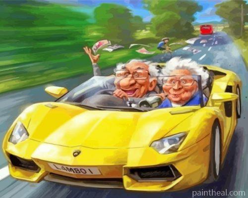 Rich Old Couple Painting By Numbers Kits