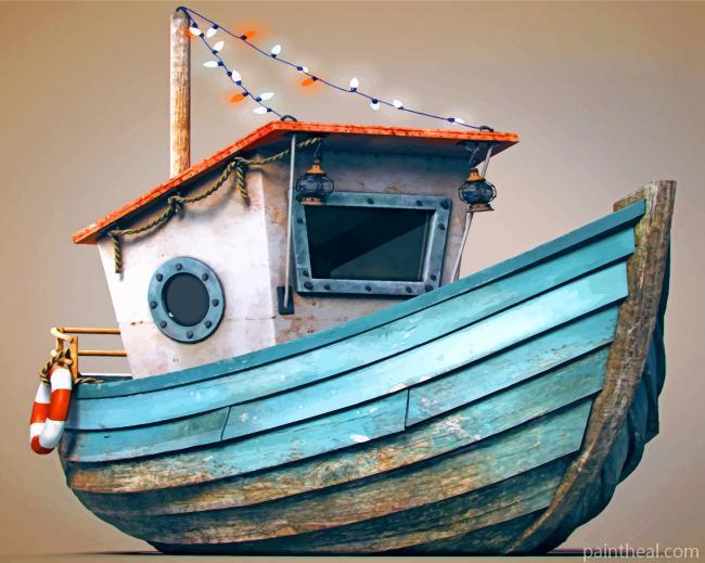 Aesthetic Boat Painting By Numbers Kits