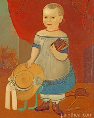 Child With Straw Hat Painting By Numbers Kits