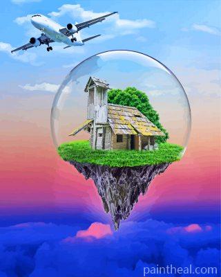 Floating Island Painting By Numbers Kits
