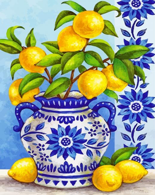 Aesthetic Lemon Plant Painting By Numbers Kits