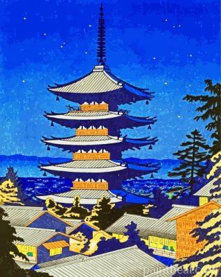 Yasaka Shrine Japane Painting By Numbers Kits