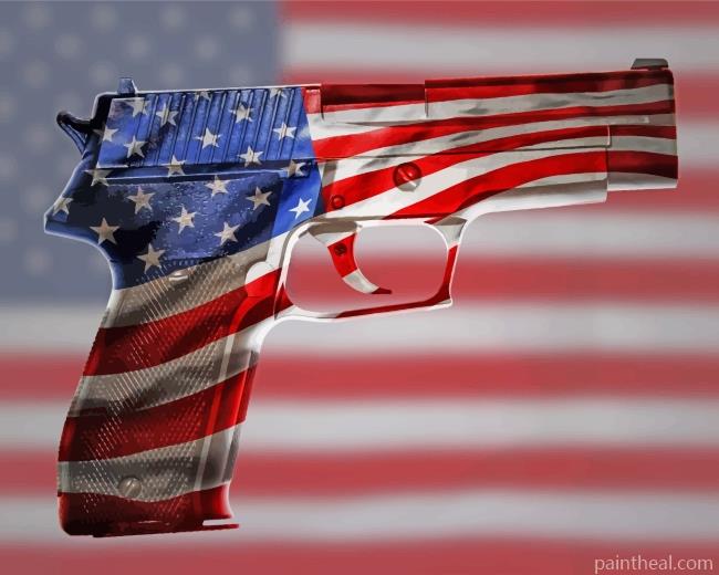 American Gun Painting By Numbers Kits
