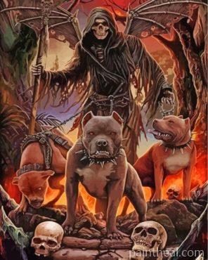 Skulls And Dogs Painting By Numbers Kits