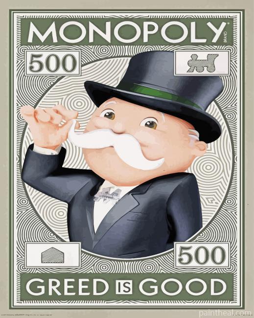 Vintage Monopoly Painting By Numbers Kits