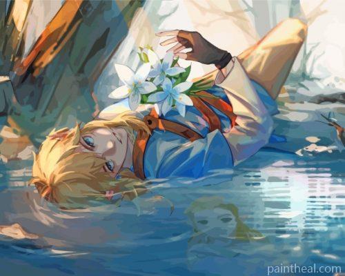 Link Holding Flowers Painting By Numbers Kits