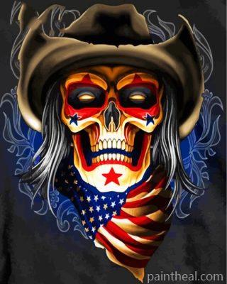 American Skull Painting By Numbers Kits