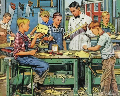 Shop Class Stevan Dohanos Painting By Numbers Kits