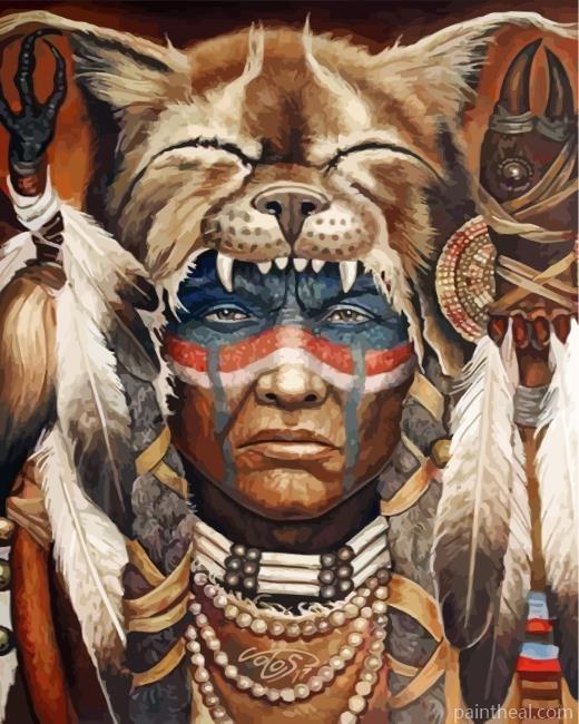 Cool Native American Man Painting By Numbers Kits