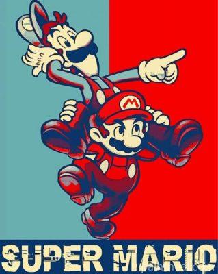 Illustration Super Mario Painting By Numbers Kits