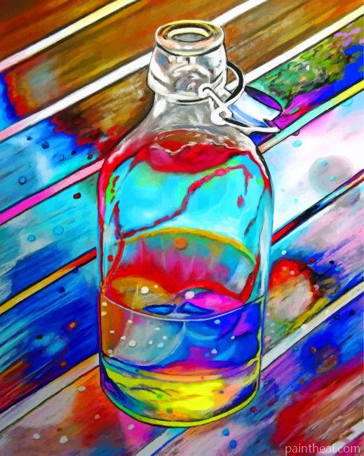 Colorful Glass Bottle Painting By Numbers Kits