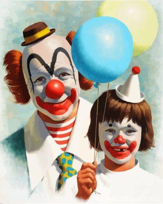 Clown And Kid Painting By Numbers Kits