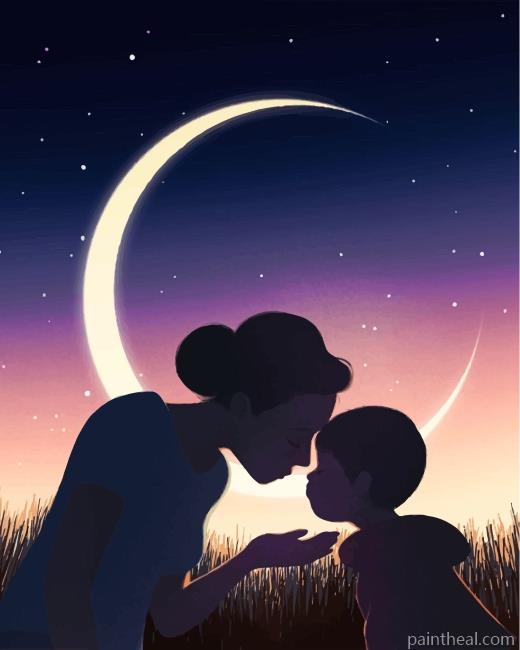Mother And Son Love Painting By Numbers Kits