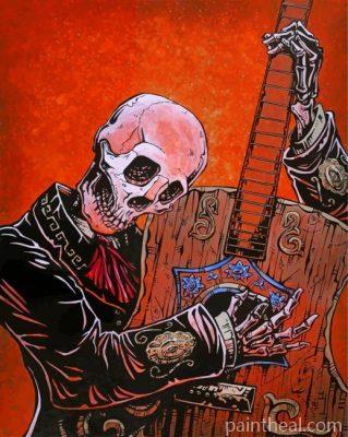 Skeleton Guitarist Painting By Numbers Kits