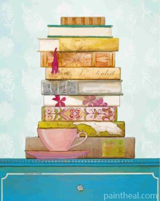 Stacked Books Painting By Numbers Kits