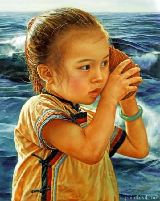 Chinese Little Girl Painting By Numbers Kits