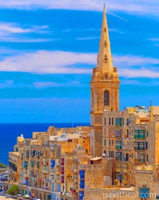 Valletta City Gate Malta Painting By Numbers Kits