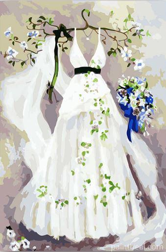 Bride Dress Painting By Numbers Kits