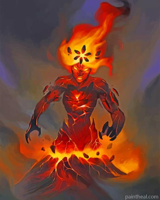 Mad Volcano Woman Painting By Numbers Kits