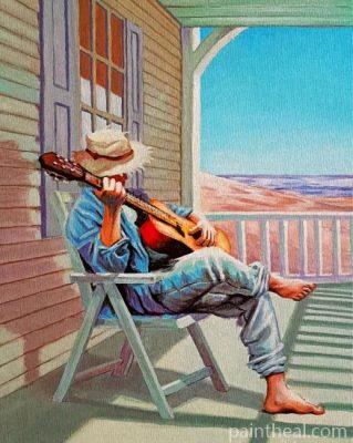 Guitarist Man Painting By Numbers Kits
