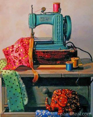 Aesthetic Sewing Machine Painting By Numbers Kits