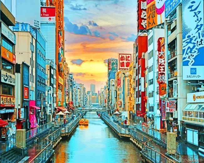 Sunrise In Osaka Painting By Numbers Kits