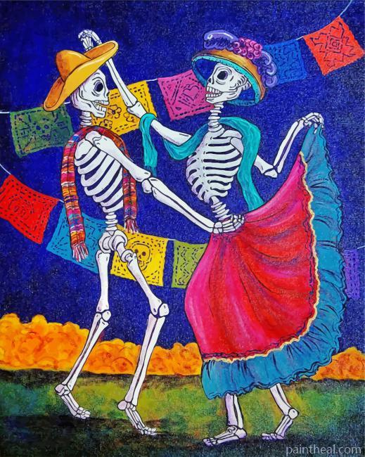 Dancing Skulls Painting By Numbers Kits