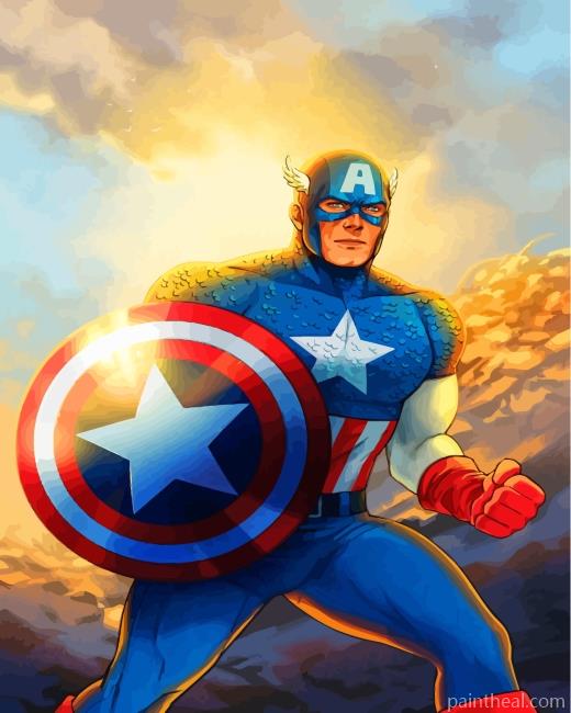 Captain America Painting By Numbers Kits