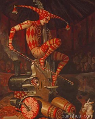 Clown Playing Violin Painting By Numbers Kits