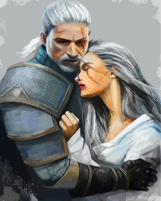 Geralt And Ciri Painting By Numbers Kits