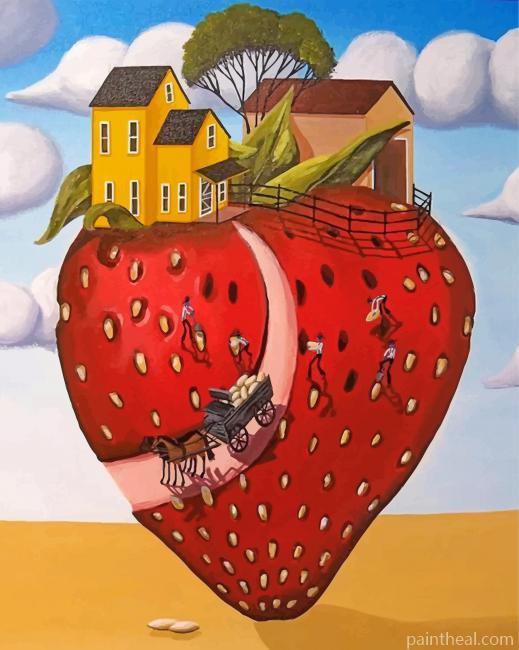 Strawberry House Painting By Numbers Kits