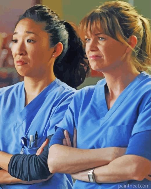 Meredith And Cristina Painting By Numbers Kits