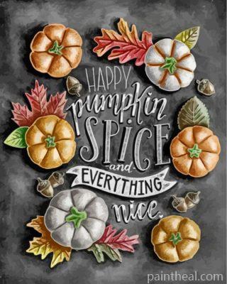 Pumpkin Quote Painting By Numbers Kits