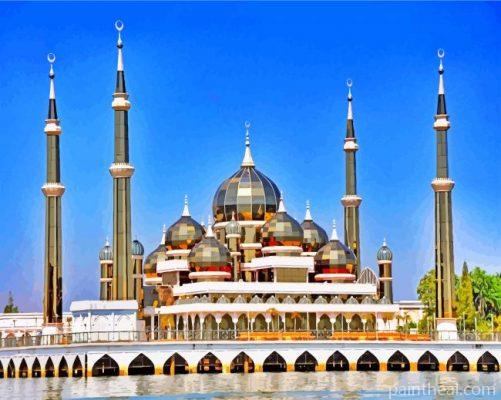 Masjid Kristal Malaysia Painting By Numbers Kits