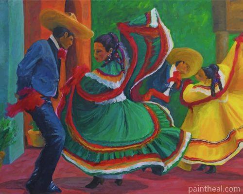 Baile Folklorico Painting By Numbers Kits