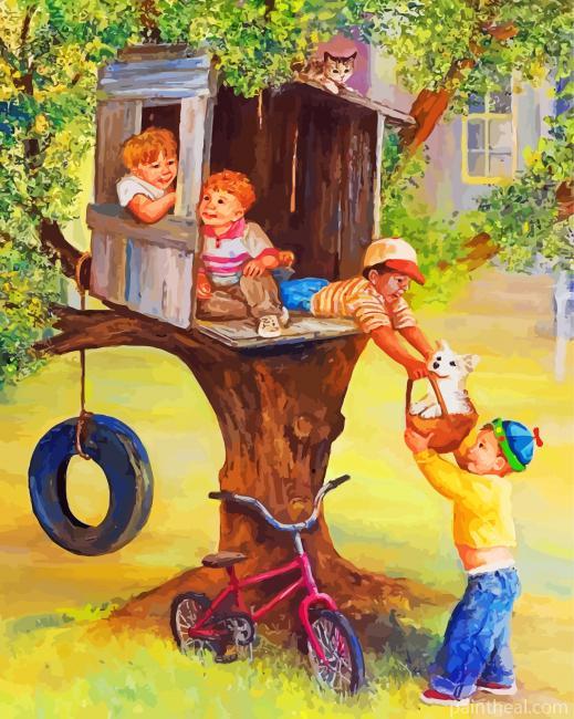 The Tree House Painting By Numbers Kits