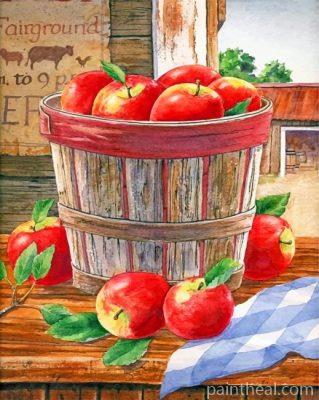Apples In Pail Painting By Numbers Kits