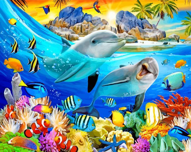 Aquarium Painting By Numbers Kits