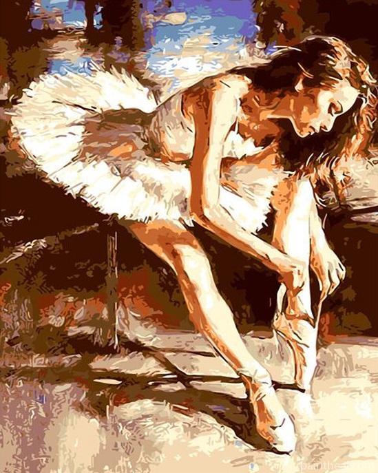 Elegant Ballerina Girl Painting By Numbers Kits