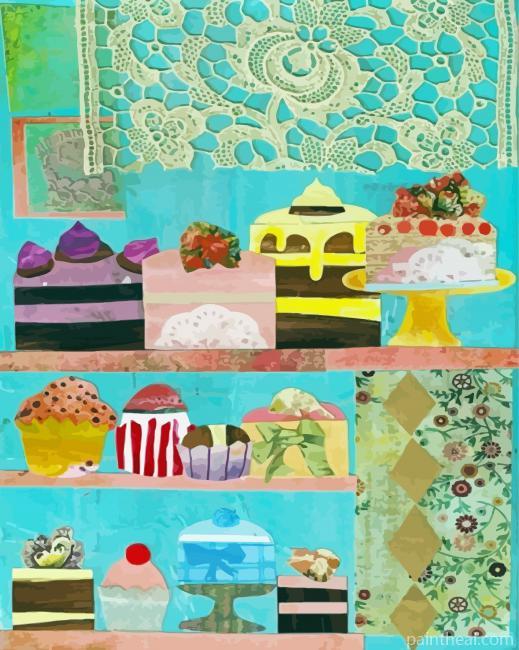 Sweet Bakery Shop Painting By Numbers Kits