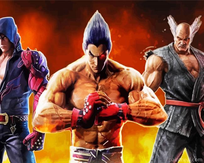 Tekken Game Characters Painting By Numbers Kits