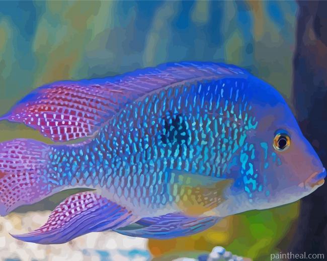 Purple Cichlid Painting By Numbers Kits