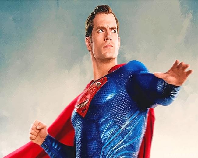 Justic League Superman Henry Cavill Painting By Numbers Kits
